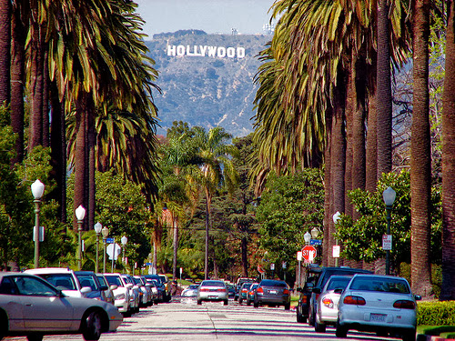 Playas, paseos, hollywood, Los Angeles, California