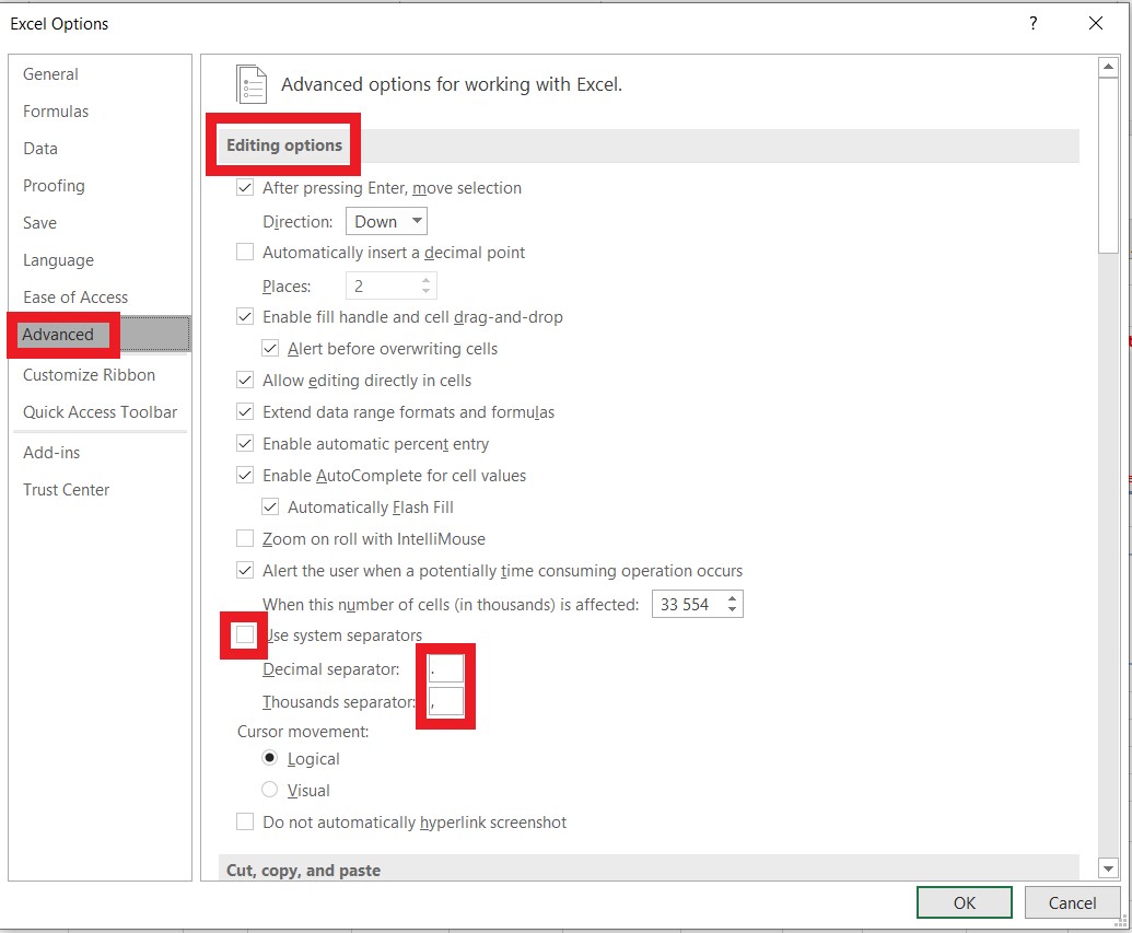 How to Change Semicolon to Comma in Excel Formulas
