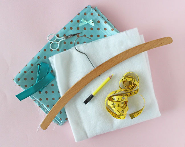 DIY Ribbon Wrapped Clothes Hangers