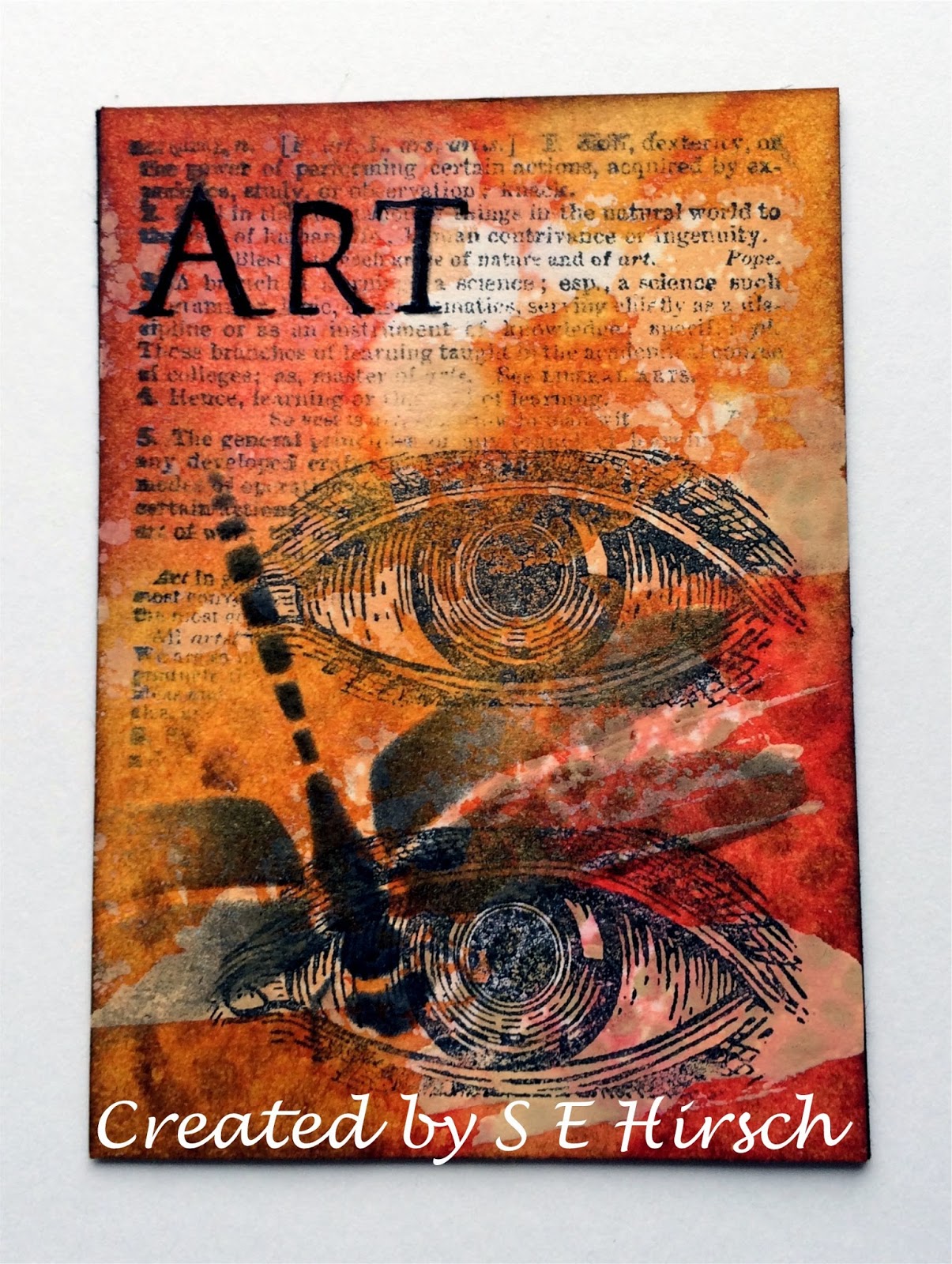 My Mindful Creations Mixed Media ATC Tutorial Using Gesso