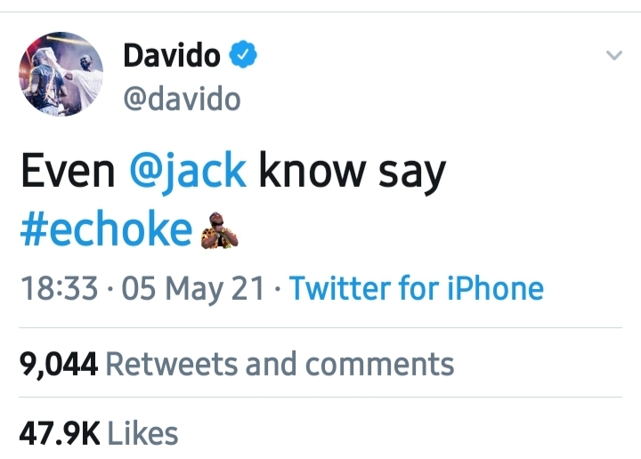 Davido Reacts As Jack Introduces Emoji For His Slang 'E Choke' On