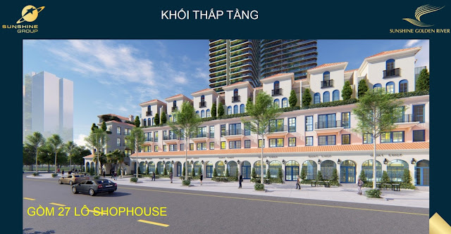 Bảng giá thiết kế shophouse dự án Sunshine Golden River Ciputra Hà Nội