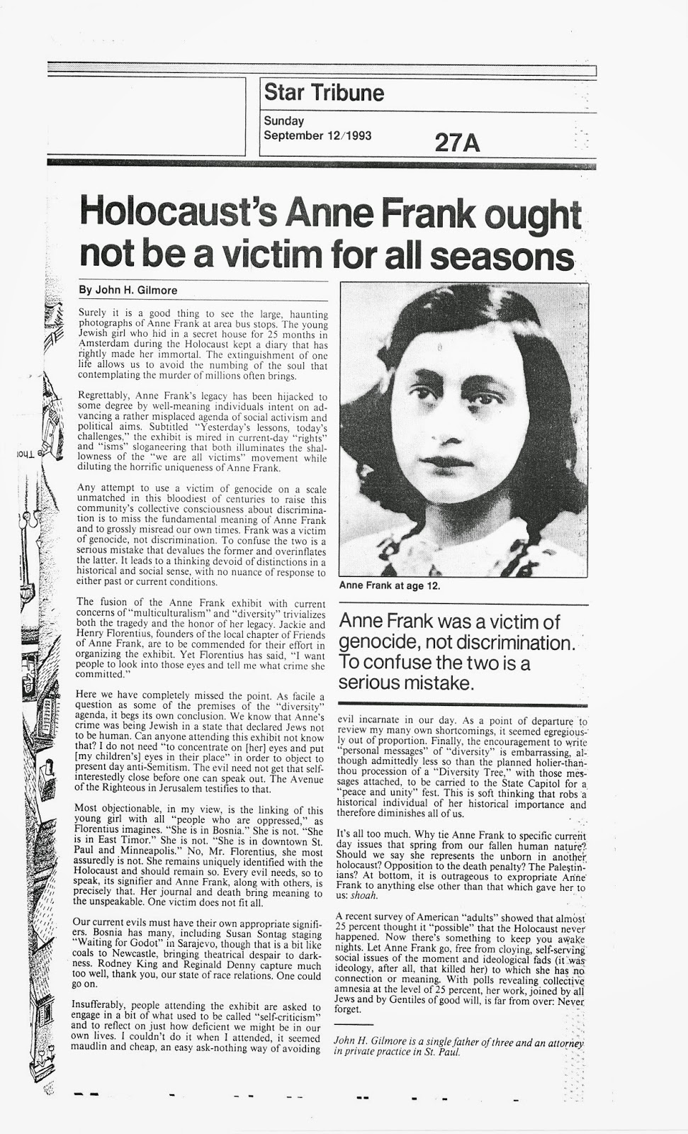 Anne frank paper