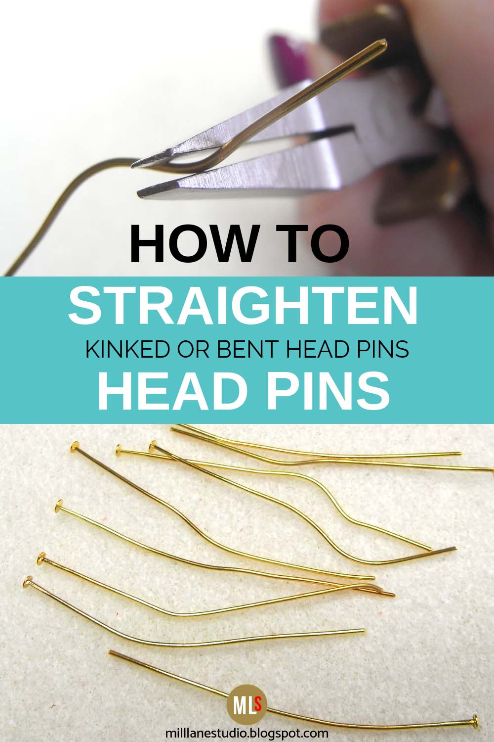 Straightening and Organising Head Pins and Eye Pins Mill Lane Studio