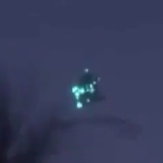 Alien UFO going through a portal over Denver air space.