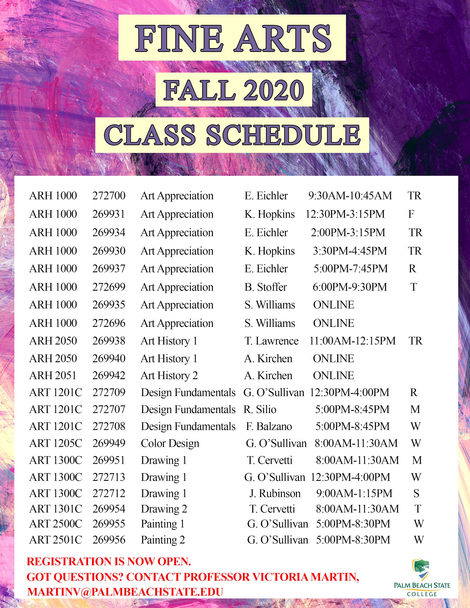 Online Education Promotions: PBSC Fall 2020 Class Schedules Online Education Promotions: PBSC Fall 2020 Class Schedules