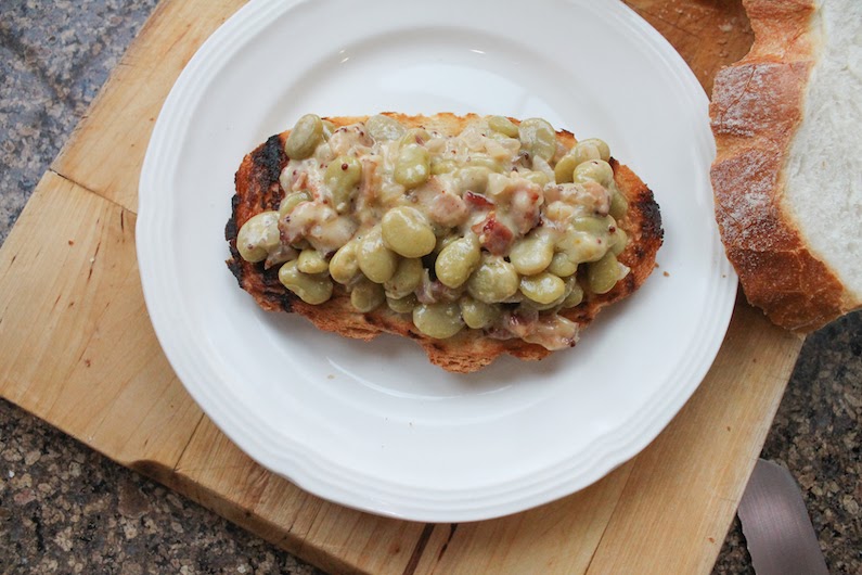 Food Lust People Love Creamy Lima Beans with Bacon and Mustard
