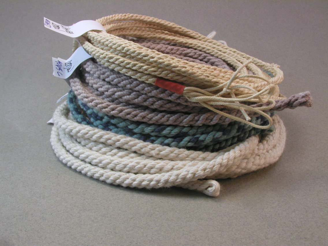 Knots and fiber bracelets: Hand laid twisted rope collection 4065