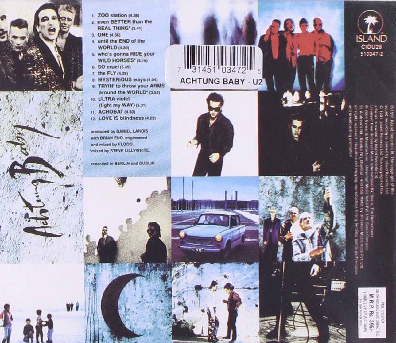 Classic Rock Covers Database: U2 - Achtung Baby (1991)