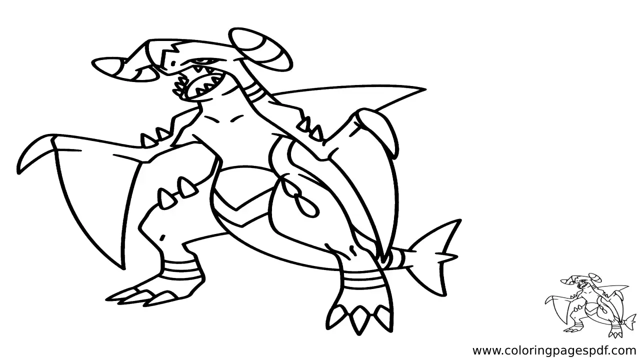 10 Garchomp Pokémon Coloring Page: Dive into the World of Land Sharks