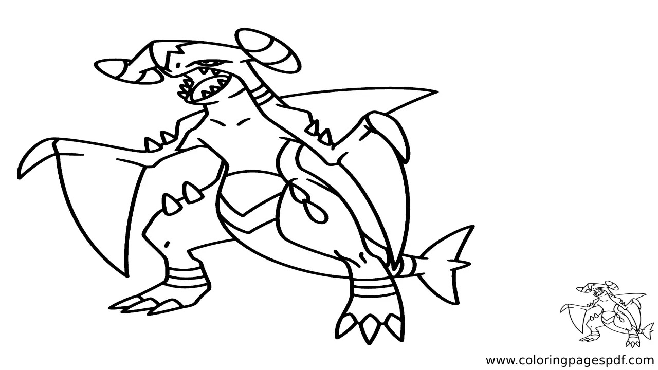 Coloring Page Of Garchomp