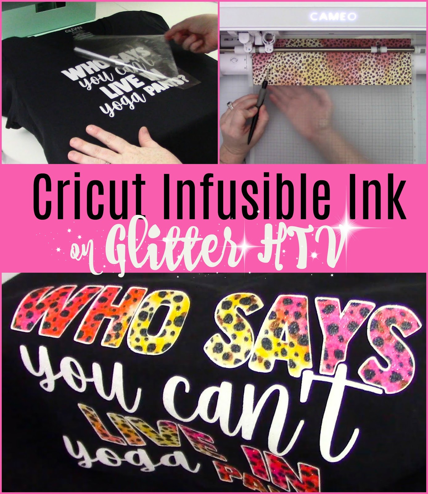 How to Press Cricut Infusible Ink on White Glitter HTV