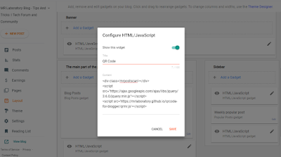 Add a qr scanner code script to your blogger site Add a qr scanner code script to your blogger site