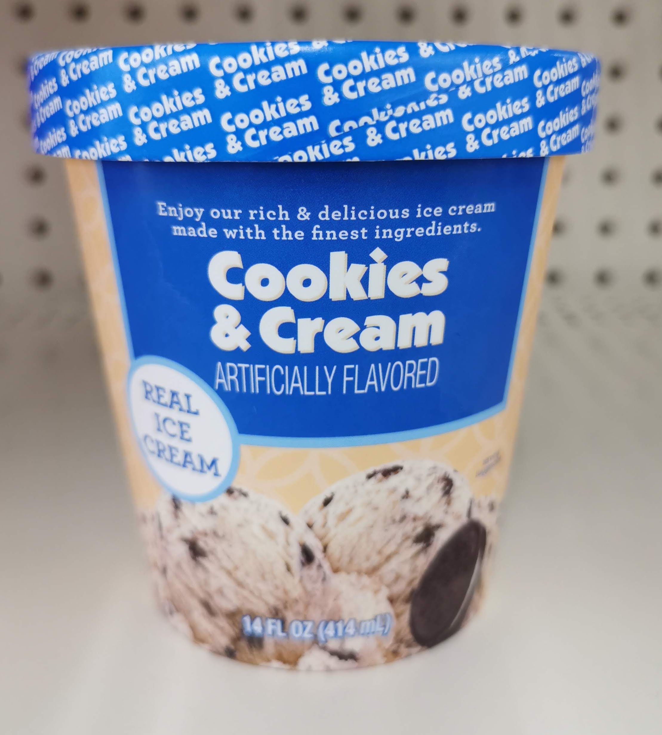 Unbranded Cookies and Cream Ice Cream Pints (Dollar Tree)