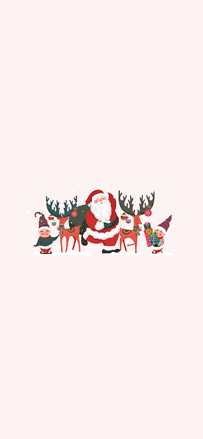Cute Reindeer  Santa Blue Wallpaper for iPhone  Phone  Idea Wallpapers  iPhone  WallpapersColor Schemes