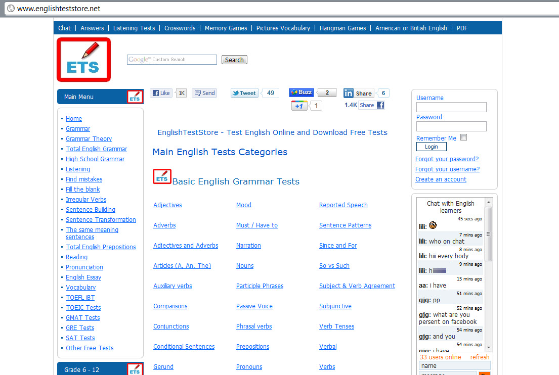 English and Other Self Improvement: English Test Store (http://www ...