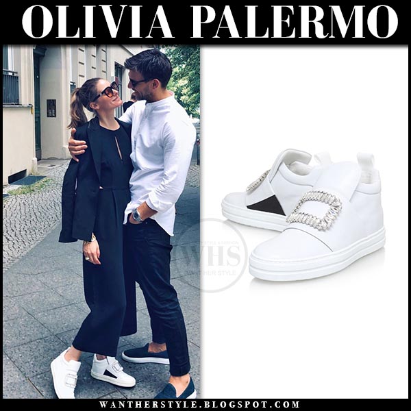 jumpsuit with white sneakers