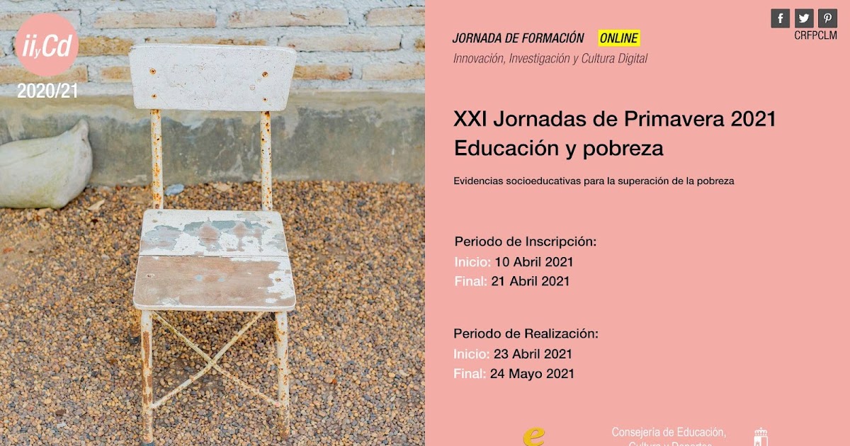 ¡INSCRIPCIÓN ABIERTA! XXI JORNADAS DE PRIMAVERA 2021