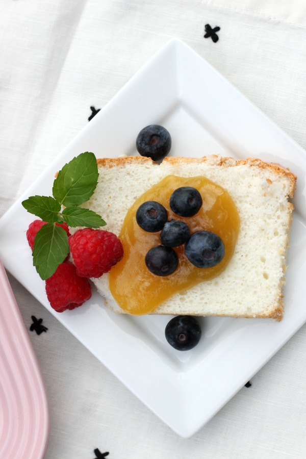 Mini Angel Food Cake in a Loaf Pan - Dessert for Two