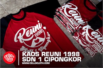 Sablon Foaming Kaos Reuni SDN Cipongkor Jabar - Kaosreuni.web.id