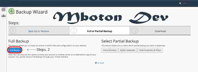 steps 2 backup cpanel