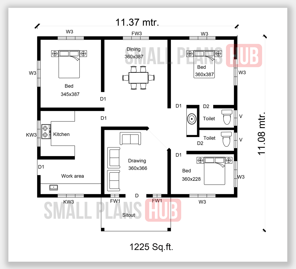 Featured image of post Simple 3 Bedroom Duplex House Plans - Modern duplex house plan with simple lines.