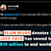 If Elon Musk donates $6 billion, Jake Paul has vowed to donate $10 million to end world hunger.