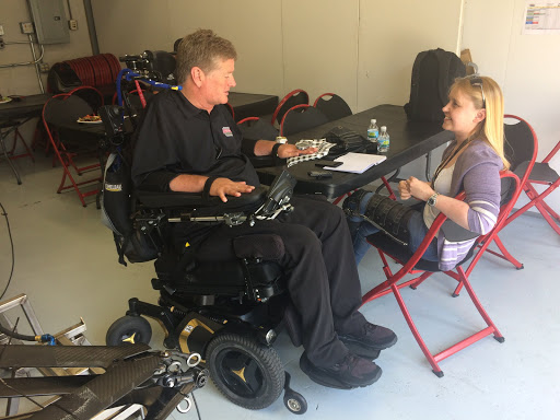 Interviewing Sam Schmidt at the 2018 Indianapolis 500