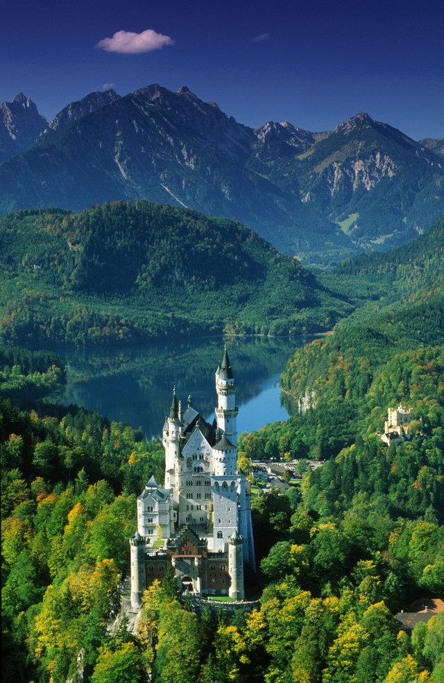 Neuchwanstein Castle , Germany...The Disney Castle is based on this one :)