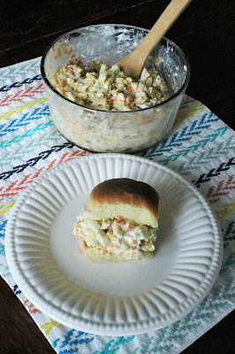 Veggie Egg Salad made with #AEdairy's Mr. E's Garden Vegetable Cottage Cheese #sponsored