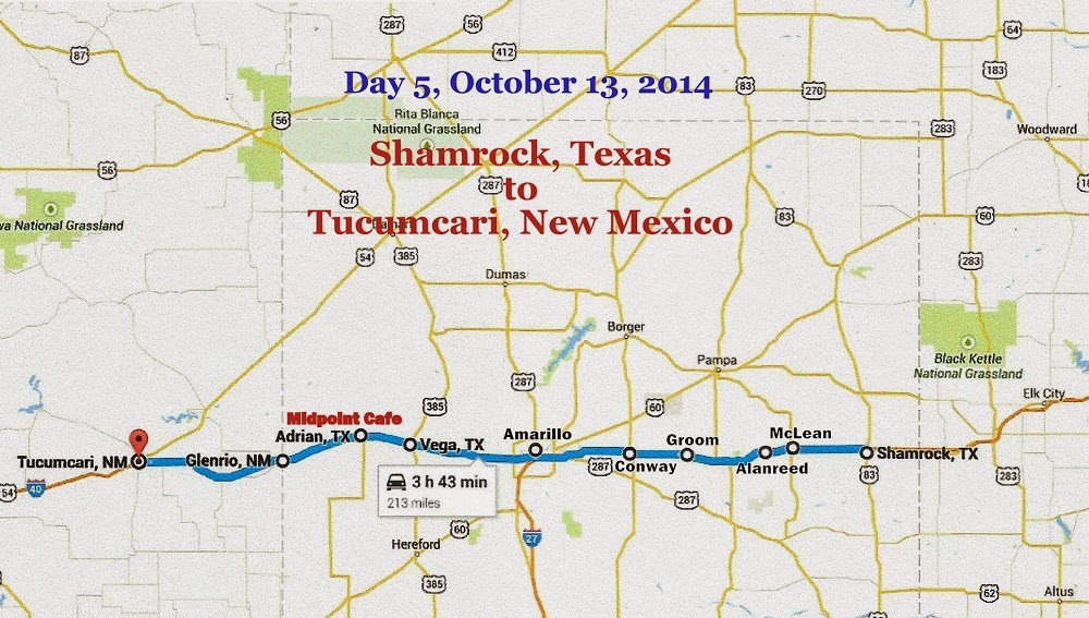 Route 66 National Motor Tour 2014 ! October 13, 014 Shamrock, TX to
