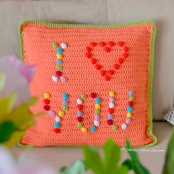 I Love You pillow by Atelier Marie-Lucienne I Love You pillow by Atelier Marie-Lucienne