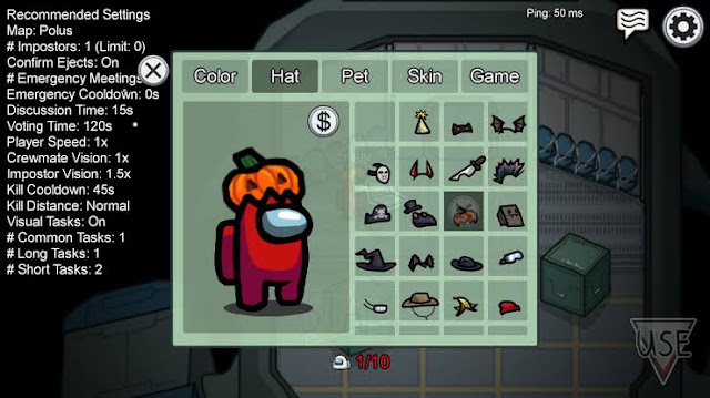 Cara Mendapatkan Semua Skin Halloween Among Us Gratis