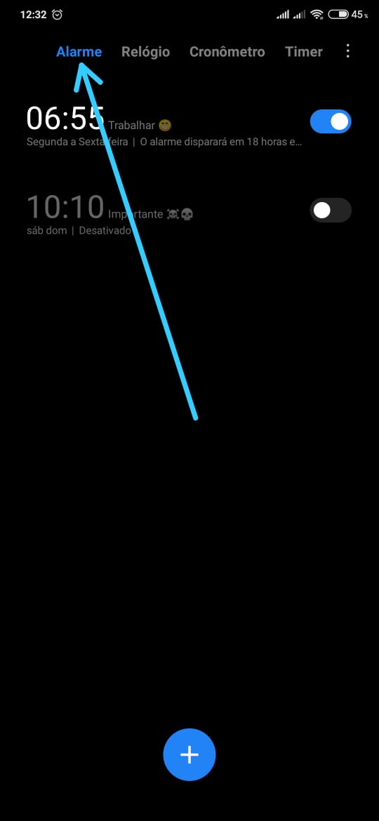 despertador do redmi note 8