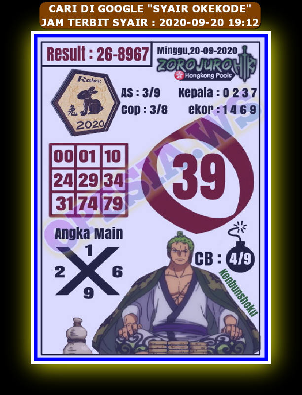 Syair hk 20 September 2020 KODE SYAIR SGP SYAIR HK SYAIR