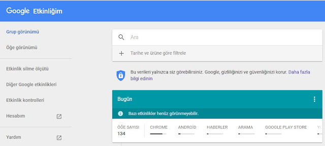 3. Tüm Google Arama geçmişinizi öğrenin