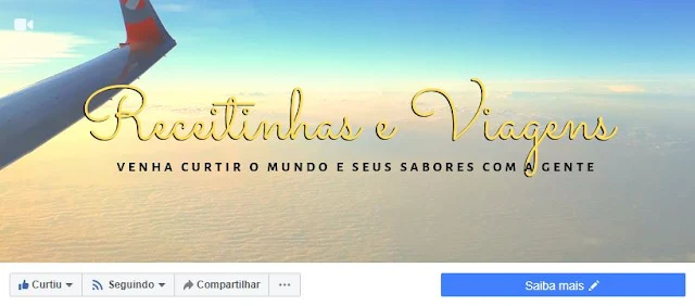 Perfil Facebook do blog Receitinhas e Viagens