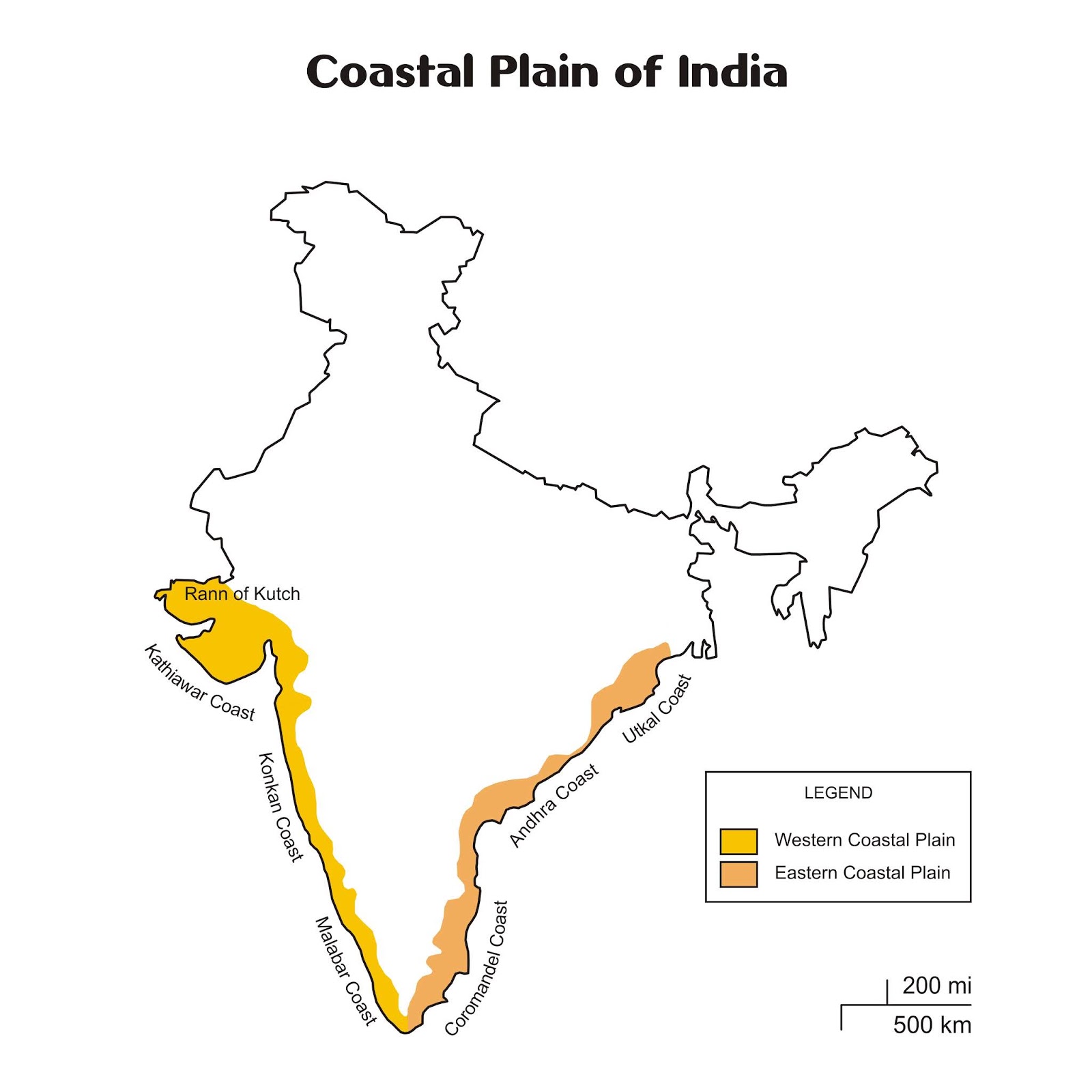 Coastal Plains Of India Map | Images and Photos finder