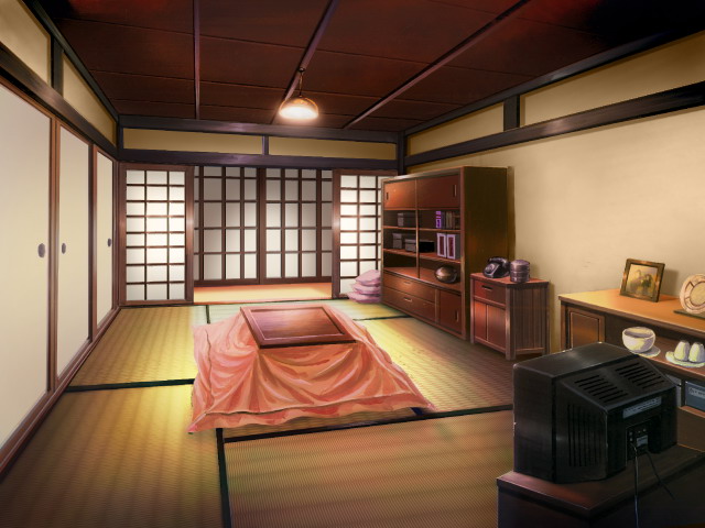 Anime Landscape: Small Japanese Living Room (Anime Background)