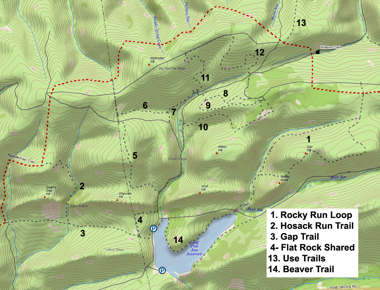 Michaux State Forest Trail Map