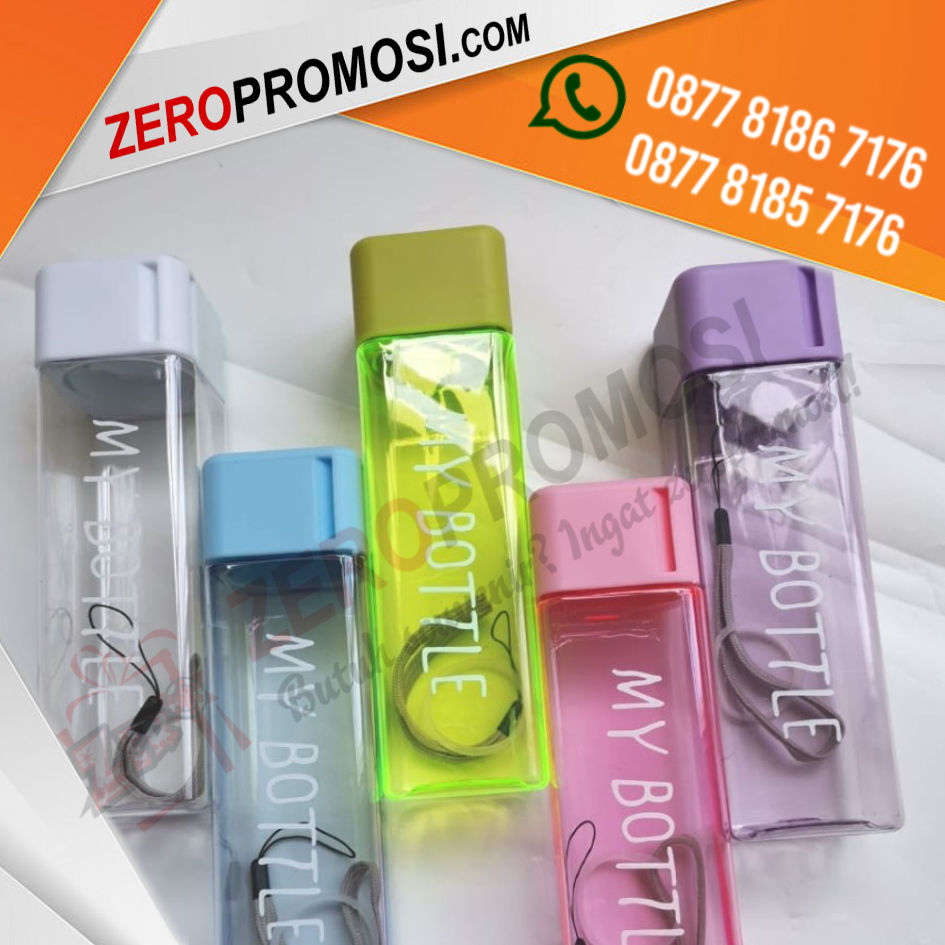 Souvenir Tumbler My Bottle Kotak Colorfull Custom Logo Murah zeropromosi souvenir barang