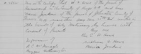 Queens, New Brunswick, Marriage registers A-C, 1812-1888, W. F. Howe-Maria Jenkins; FHL microfilm 851,191, image 442.