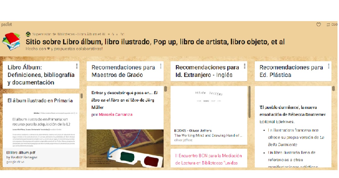 Padlet sobre Libre Álbum