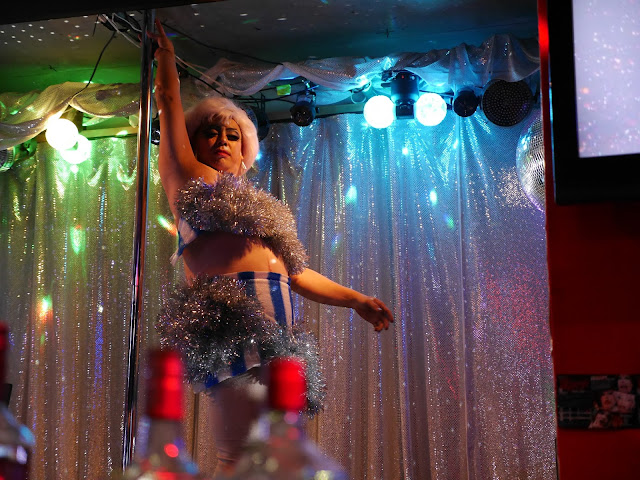 A drag queen takes the phase at Osaka gay bar  TokyoTouristMap: Osaka's Village - Gay or Straight - for a Rip Roaring Extravaganza!