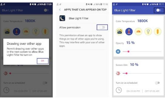 Aplikasi Filter Sinar Biru untuk Android - Night Reading Mode Aplikasi Filter Sinar Biru untuk Android - Night Reading Mode