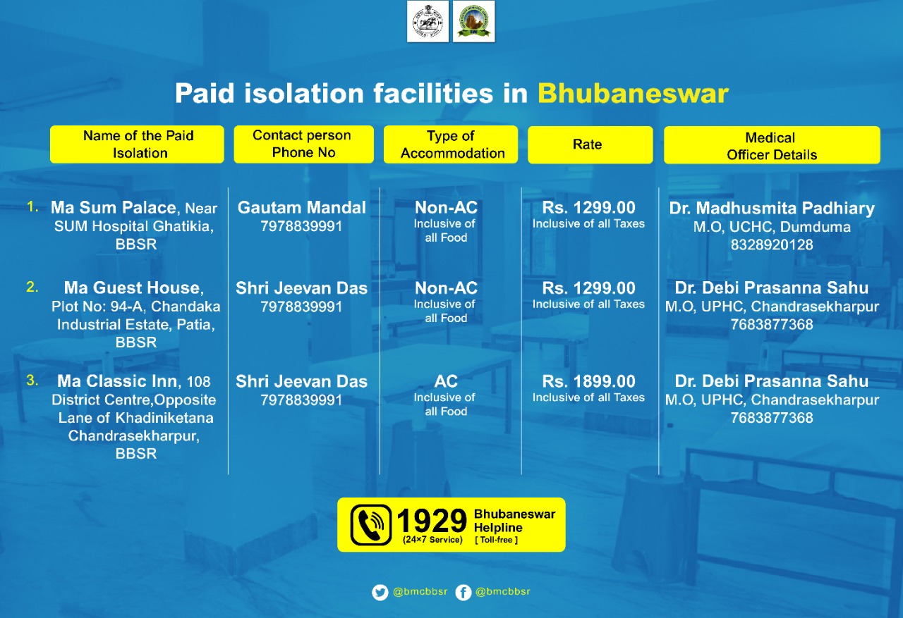 OSS TODAYS COVID19 Important Contact Numbers for BMC Area