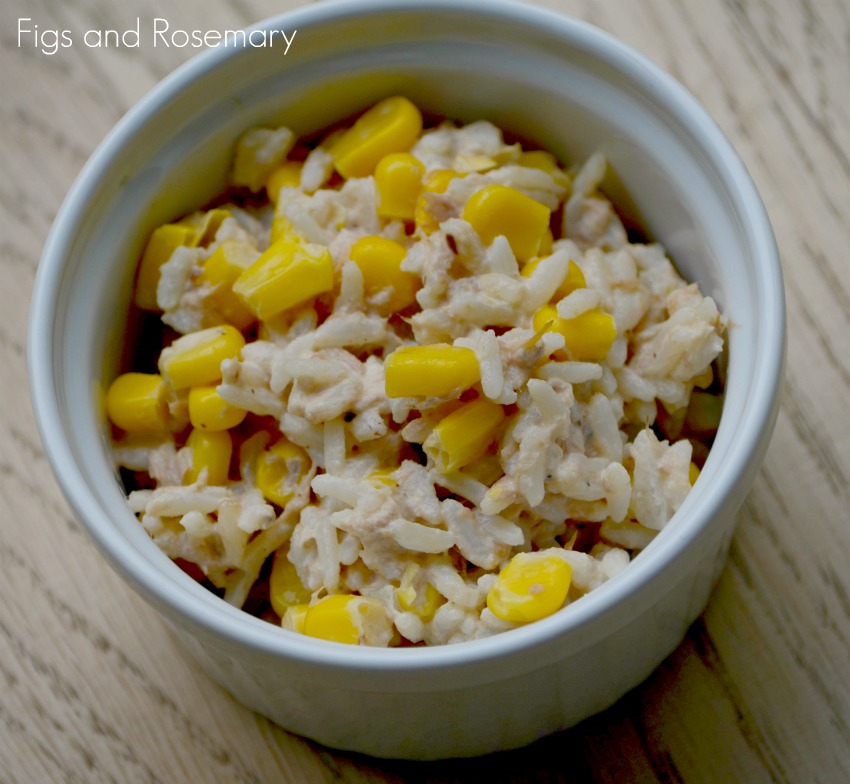 Figs & Rosemary Tuna corn rice salad