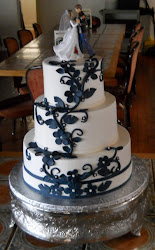 cake navy tier buttercream flowers abc fondant bakery o13