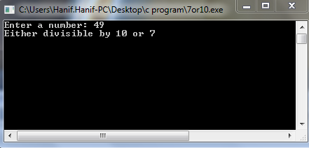 C Program to Check the Number is Divisible by 10 and 7 or Not