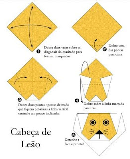 membuat singa menggunakan kertas origami